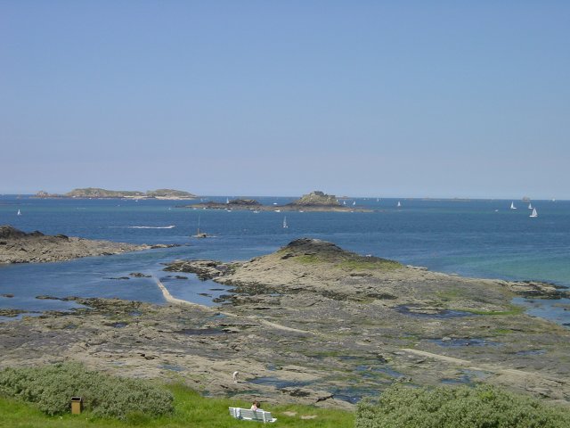 Les petites iles au large de Dinard, a maree basse