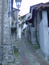 A renovated street of Isolabona, in the southwest of the village. Isolabona, Italy