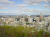 Vue du centre ville depuis le Mont Royal. Montreal, Quebec, Canada.